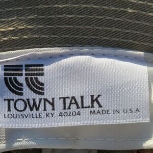 Bucket Hat Tonw Talk Made In The USA Size‎ 7 3/8 Khaki Ribbon Trim Fishing Field